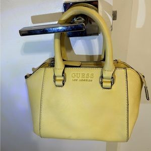 yellow guess purse